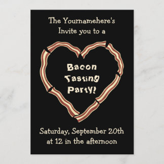 Invitation Fête de dégustation Bacon