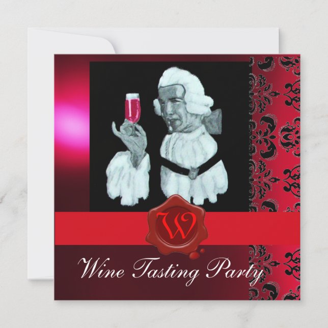 INVITATION FÊTE DE DÉGUSTATION DE VIN DE SOMMELIER PARTIE SCE (Devant)
