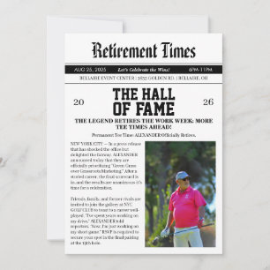 Invitation Fête de départ à la retraite du golf du journal