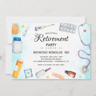 Invitation Fête de départ à la retraite médicale