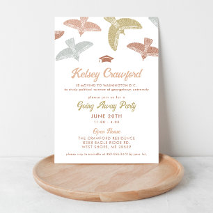Invitation Fête de départ de promo Boho Birds