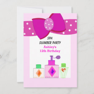 Invitation Fête de détente au Spa au Nœud Rose