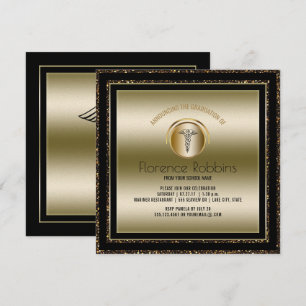 Invitation Fête de diplôme d'infirmière diplômée  Cérémonie d