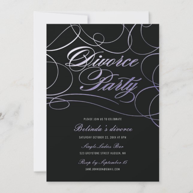 Invitation Fête de divorce (Devant)
