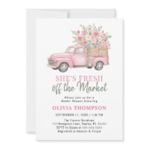 Fête de douche de mariage pour camion rose tout ju