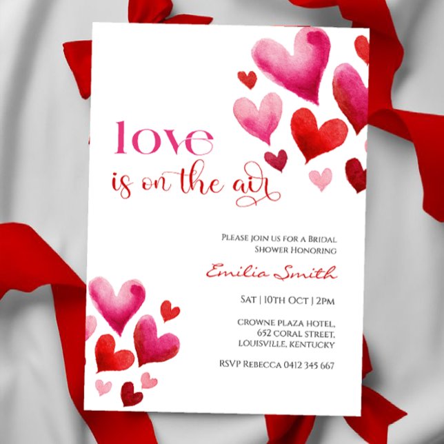 Invitation Fête de douche de mariée Saint-Valentin romantique (Créateur téléchargé)