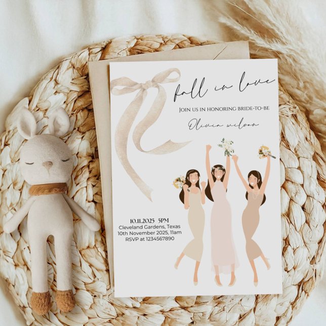 Invitation Fête de douche de mariée « Tombez amoureux » (Créateur téléchargé)