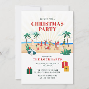 Invitation Fête de famille festive et amusante de Noël