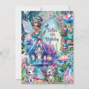 Invitation Fête de Fée de la Forêt de Cristal