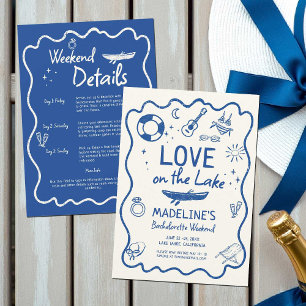 Invitation Fête de Fiançailles au Lakehouse Amour sur le Lac 