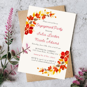 Invitation Fête de fiançailles au thème de l'hibiscus tropica