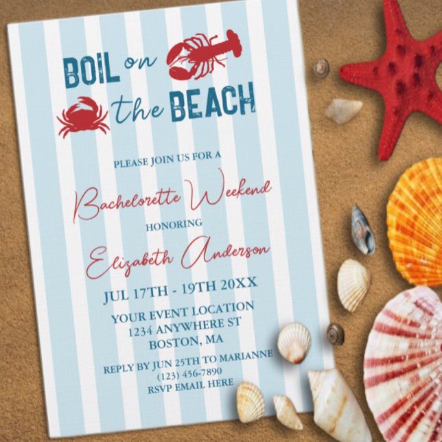 Invitation Fête de Fiançailles Bouillabaisse de Fruits de Mer (Créateur téléchargé)