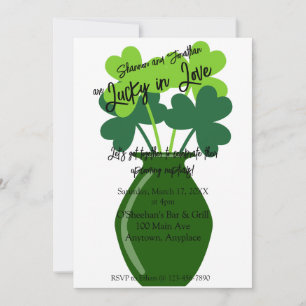 Invitation Fête de fiançailles Chanceux en amour