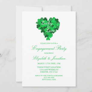 Invitation Fête de fiançailles Chanceux en amour