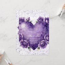 Fête de fiançailles Cœur et Roses Peinture Violett