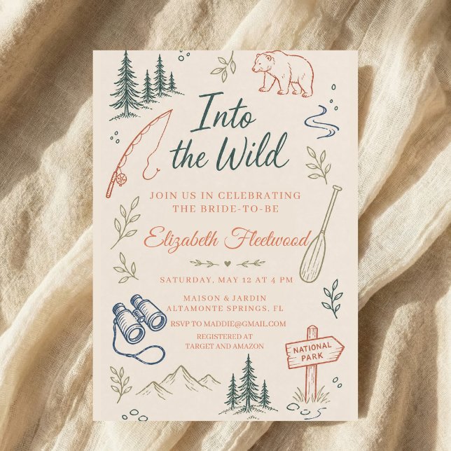 Invitation Fête de fiançailles dans les bois du Parc National (Créateur téléchargé)