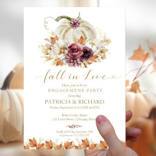 Invitation Fête de fiançailles d'automne