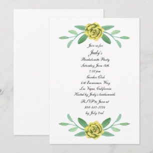 Invitation Fête de Fiançailles de Feuillage de Verdure Floral