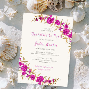 Invitation Fête de Fiançailles de Jardin Fleur Trompette Viol