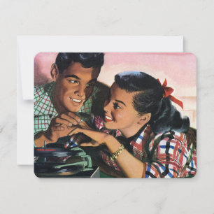 Invitation Fête de fiançailles de jeunes amoureux du lycée à 