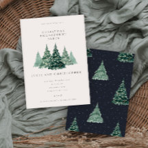 Fête de fiançailles de Noël minimaliste à feuilles