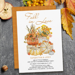 Invitation Fête de fiançailles de Thanksgiving Citrouille Cou