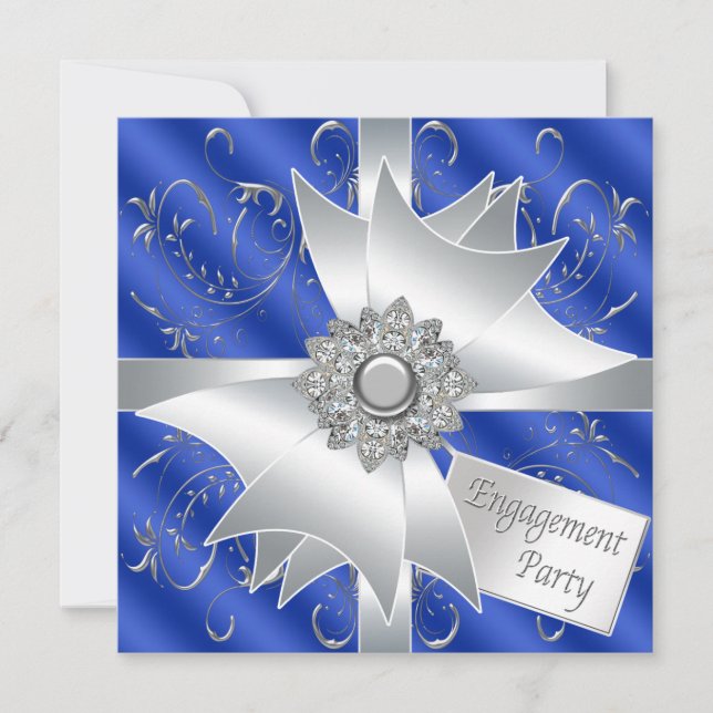 Invitation Fête de fiançailles élégante de la Royal Navy en b (Devant)