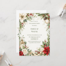 Fête de fiançailles florale de Noël élégante