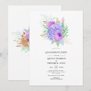Invitation Fête de fiançailles Florale de Printemps