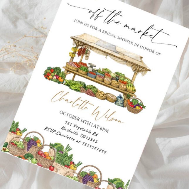 Invitation Fête de Fiançailles Fresh Off the Market (Créateur téléchargé)