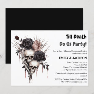 Invitation Fête de fiançailles Halloween