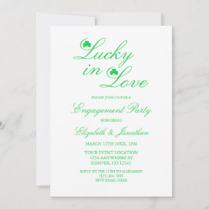 Invitation Fête de fiançailles Lucky In Love