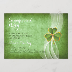 Invitation Fête de fiançailles mariage irlandaise