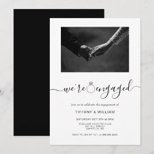 Invitation Fête de fiançailles minimaliste moderne