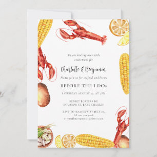 Invitation Fête de fiançailles personnalisée avant la cuisson