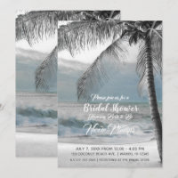 Fête de fiançailles sur la plage au pied d'un palm