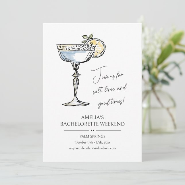 Invitation Fête de Filles de Bachelorette de Fin de Semaine C (Debout devant)