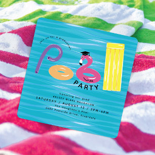Invitation Fête de fin d'année au bassin Fête de graduation