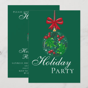 Invitation Fête de fin d'année Boule à neige de Pays merveill