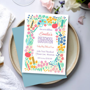 Invitation Fête de fin d'année de la maternelle Photo Florale