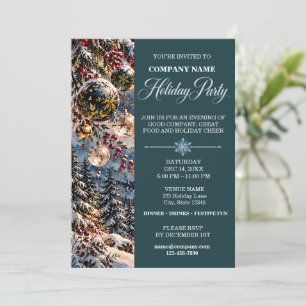 Invitation Fête de fin d'année d'hiver pour les employés avec