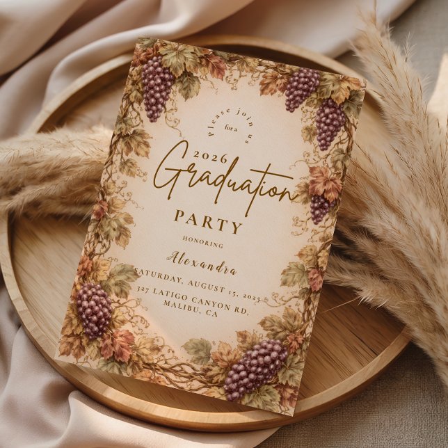 Invitation Fête de fin d'année du vignoble vintage (Créateur téléchargé)