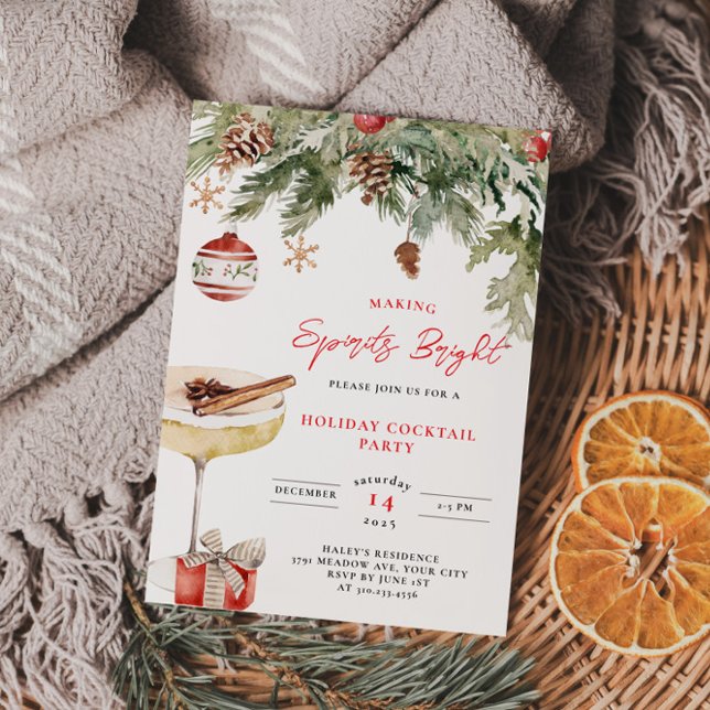 Invitation Fête de fin d'année Making Spirits Bright (Créateur téléchargé)