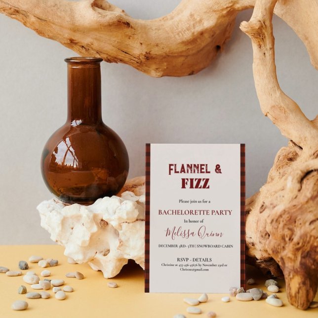 Invitation Fête de fin de semaine de bachelorte d'hiver Flann (Créateur téléchargé)