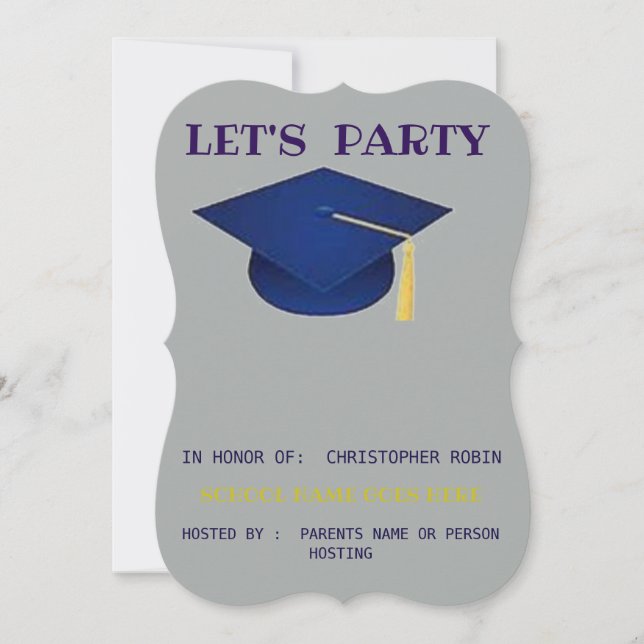 INVITATION FÊTE DE FIN D'ÉTUDES (Devant)