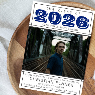 Invitation Fête de fin d'études 2026 Photo Maison ouverte Ble