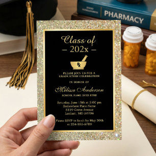 Invitation Fête de fin d'études à l'école de pharmacie au Mor