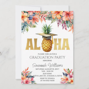 Invitation Fête de fin d'études Aloha