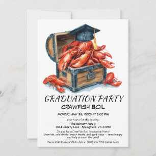 Invitation Fête de fin d'études au court-bouillon d'écrevisse