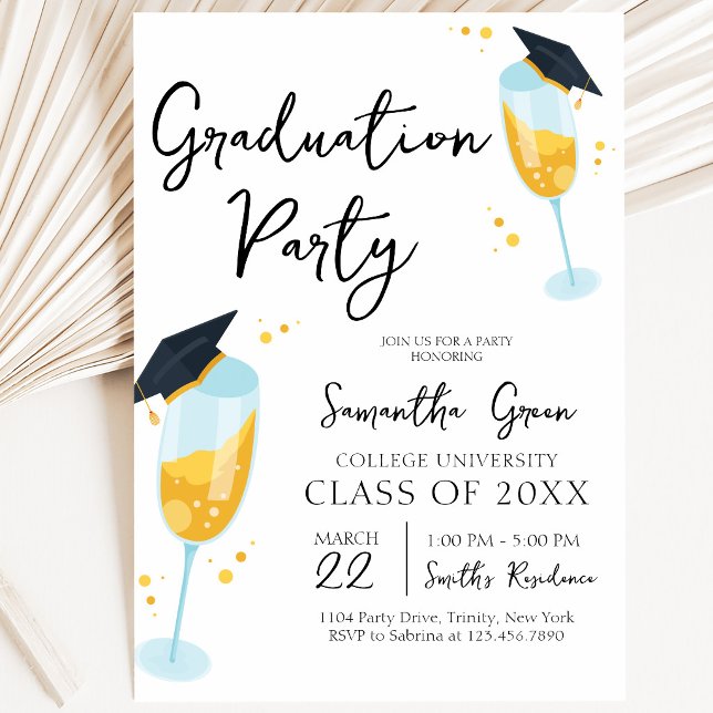 Invitation Fête de fin d'études Cheers (Créateur téléchargé)